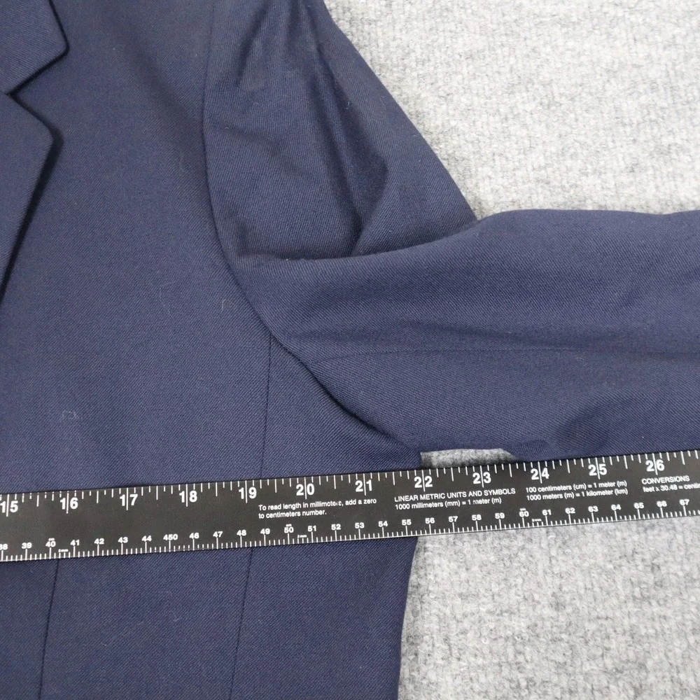 Pendleton Navy Blue 100% Virgin Wool Blazer Womens‎ Size 18 Sport Coat Modern - Picture 7 of 10